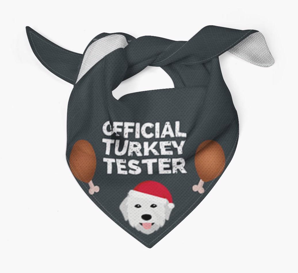Official Turkey Tester : Personalized {breedFullName} Christmas Bandana