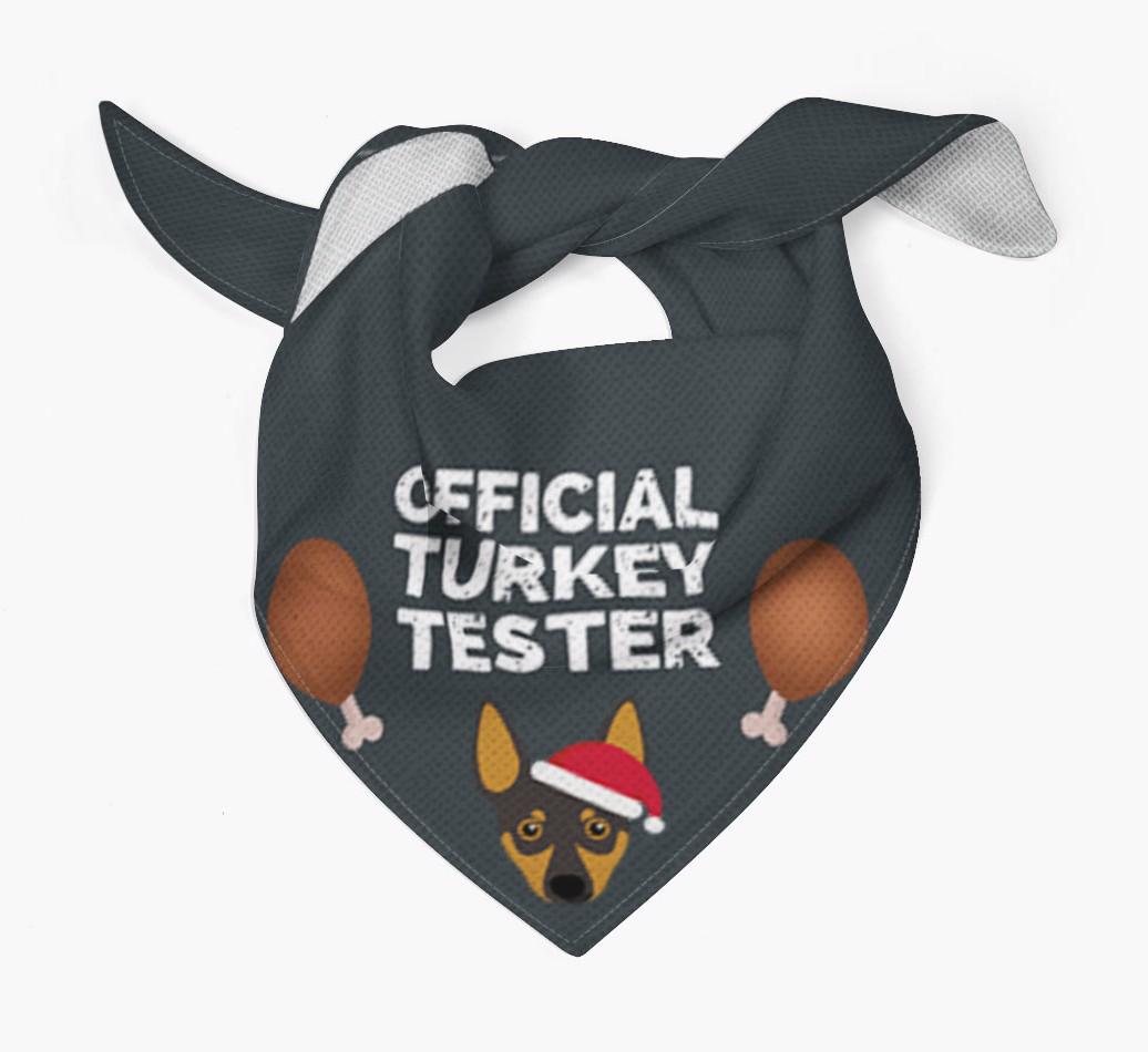 Official Turkey Tester : Personalized {breedFullName} Christmas Bandana