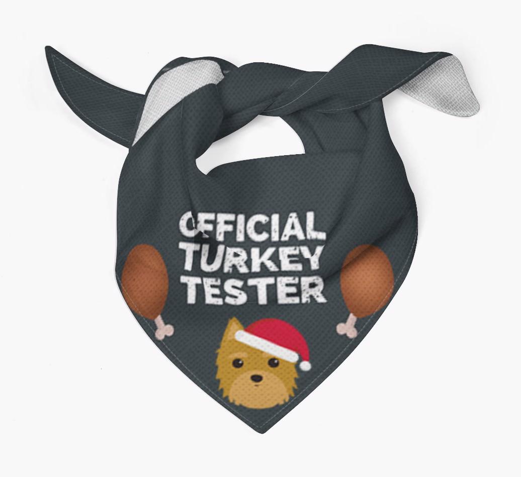 Official Turkey Tester : Personalized {breedFullName} Christmas Bandana