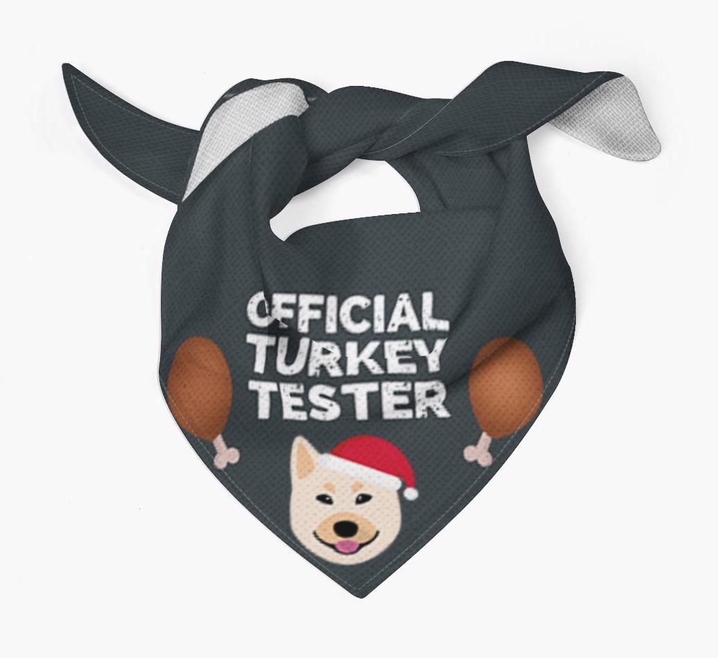Official Turkey Tester : Personalized {breedFullName} Christmas Bandana