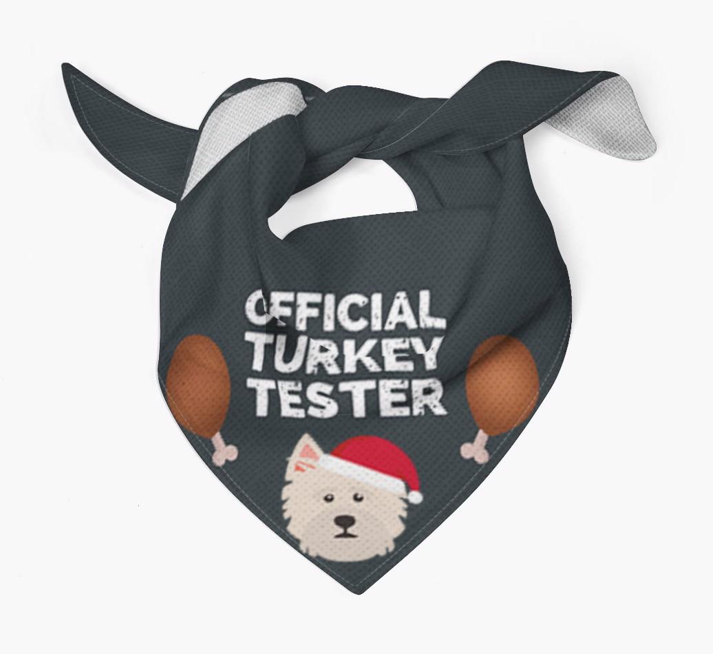 Official Turkey Tester : Personalized {breedFullName} Christmas Bandana