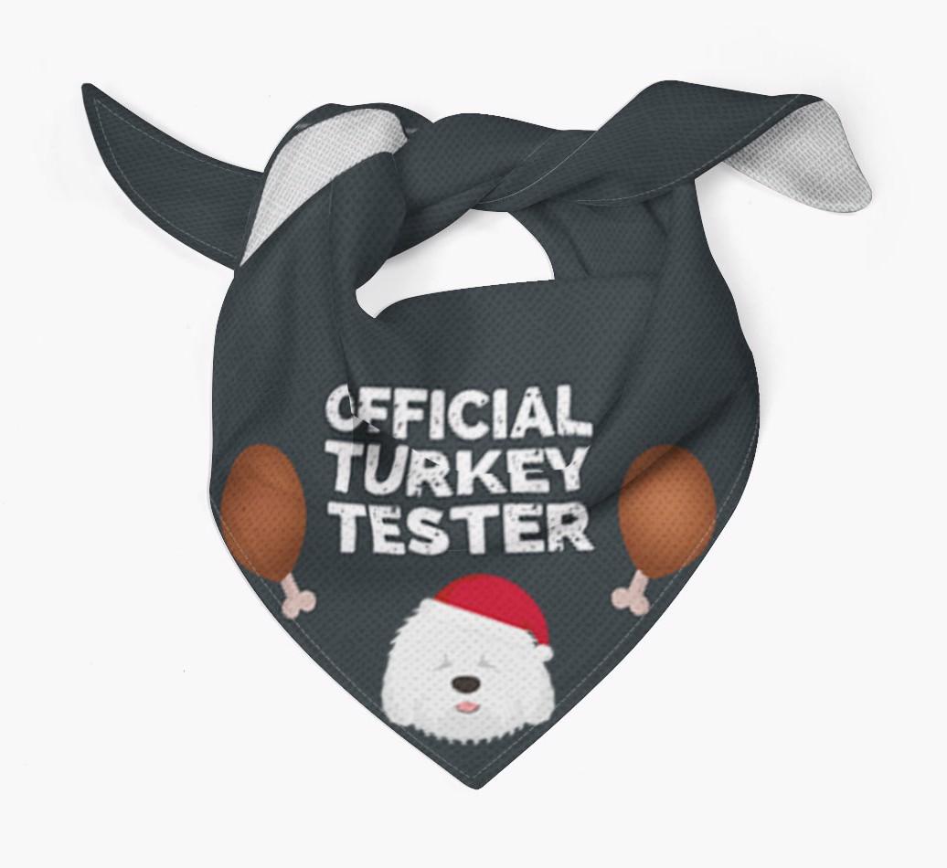 Official Turkey Tester : Personalized {breedFullName} Christmas Bandana