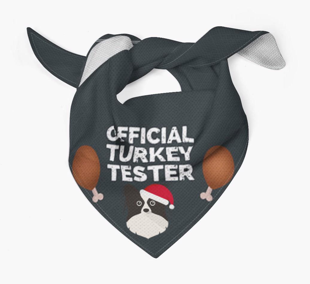 Official Turkey Tester : Personalized {breedFullName} Christmas Bandana