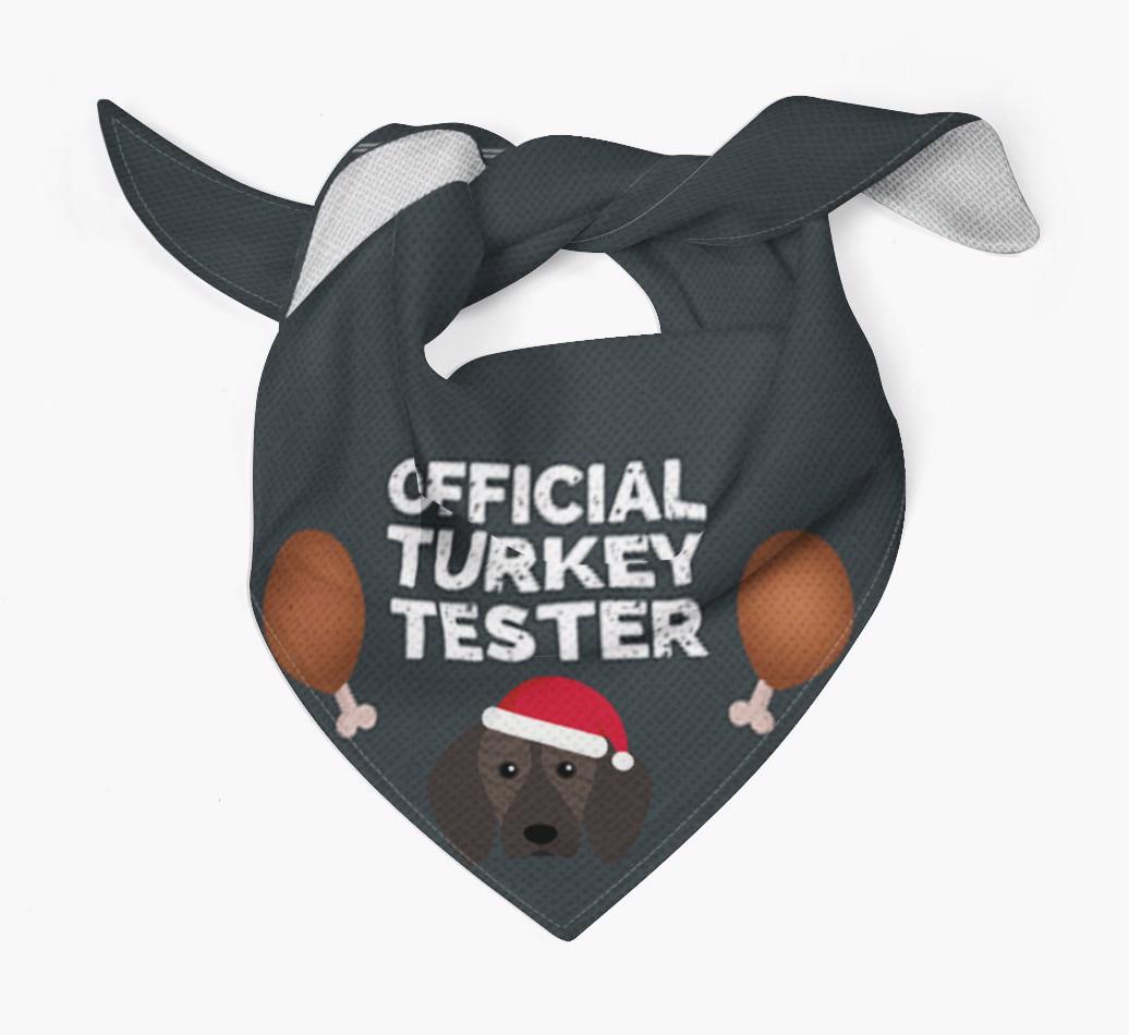 Official Turkey Tester : Personalized {breedFullName} Christmas Bandana