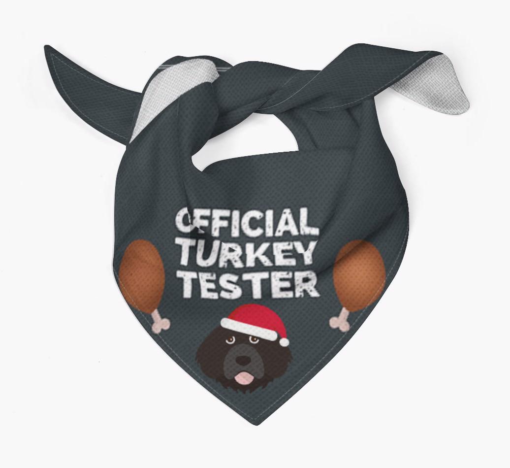 Official Turkey Tester : Personalized {breedFullName} Christmas Bandana