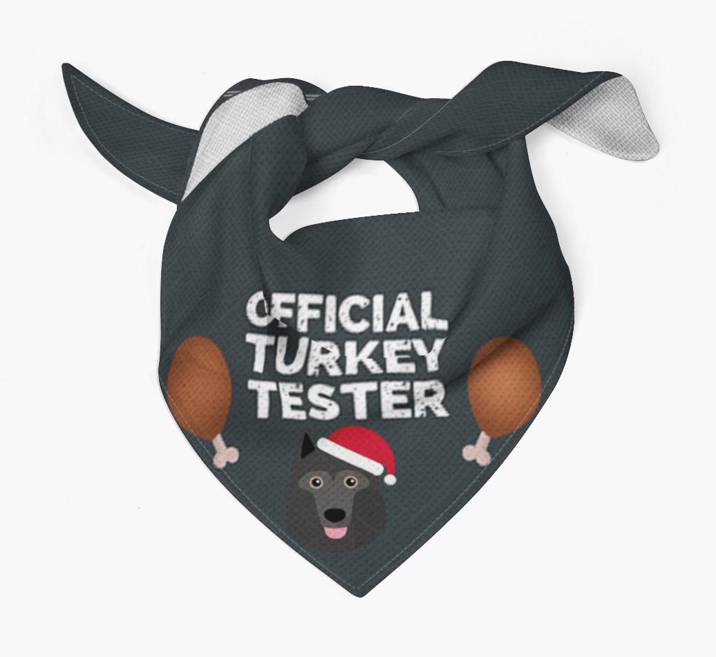 Official Turkey Tester : Personalized {breedFullName} Christmas Bandana