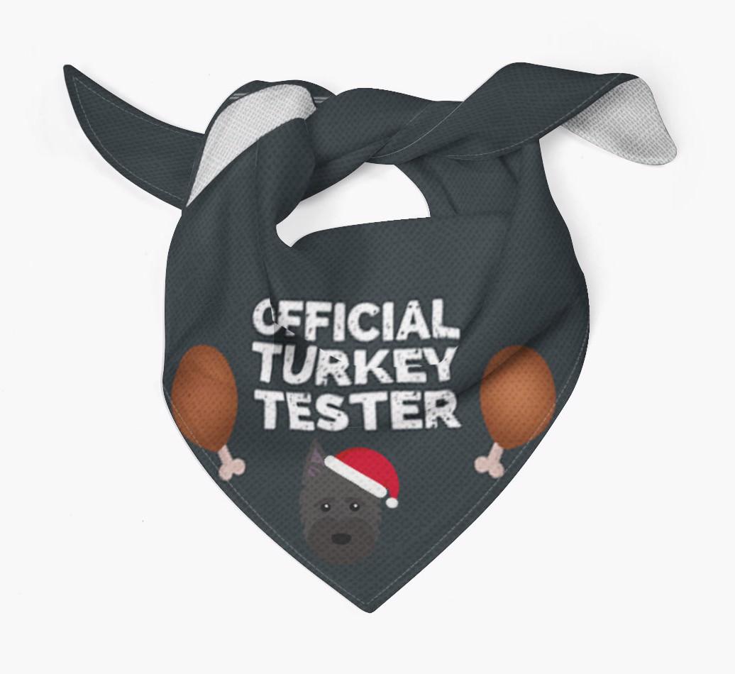 Official Turkey Tester : Personalized {breedFullName} Christmas Bandana