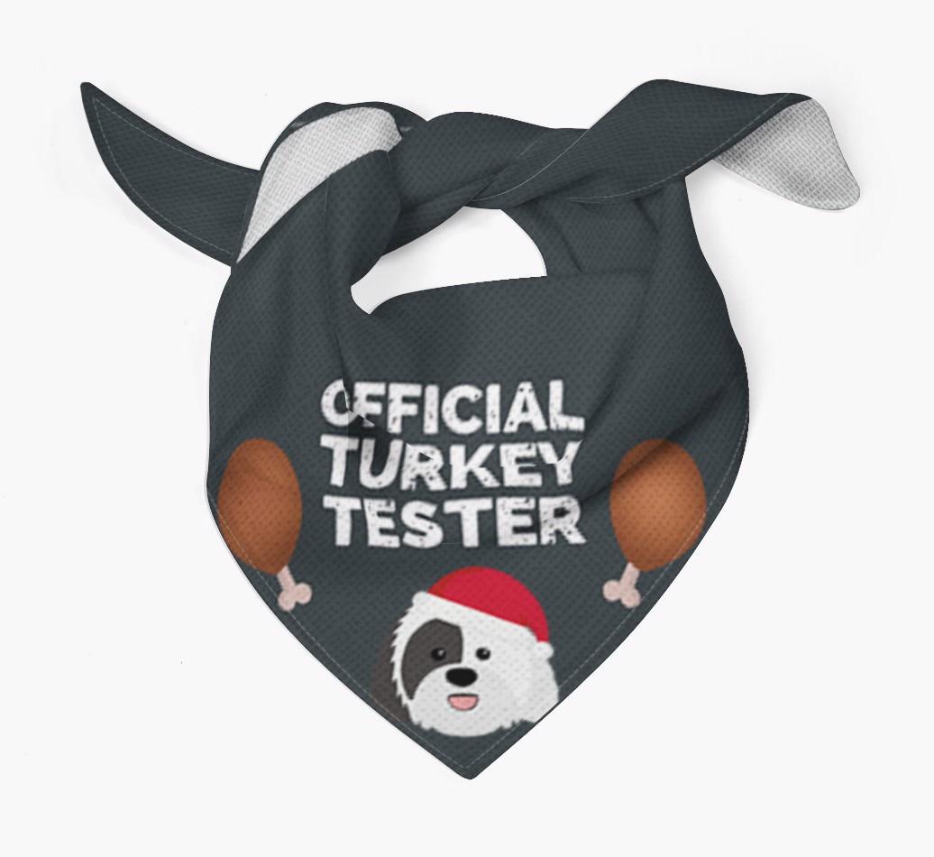 Official Turkey Tester : Personalized {breedFullName} Christmas Bandana