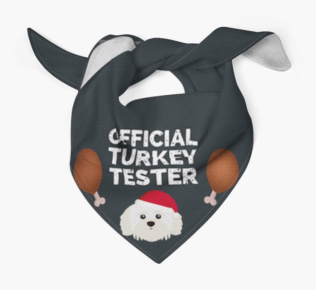 Official Turkey Tester : Personalized {breedFullName} Christmas Bandana
