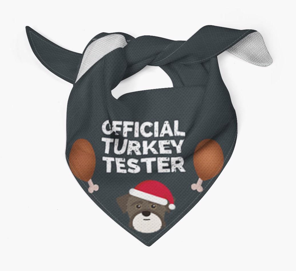 Official Turkey Tester : Personalized {breedFullName} Christmas Bandana