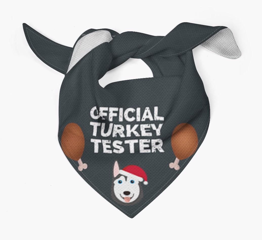 Official Turkey Tester : Personalized {breedFullName} Christmas Bandana