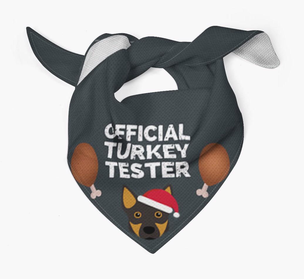 Official Turkey Tester : Personalized {breedFullName} Christmas Bandana