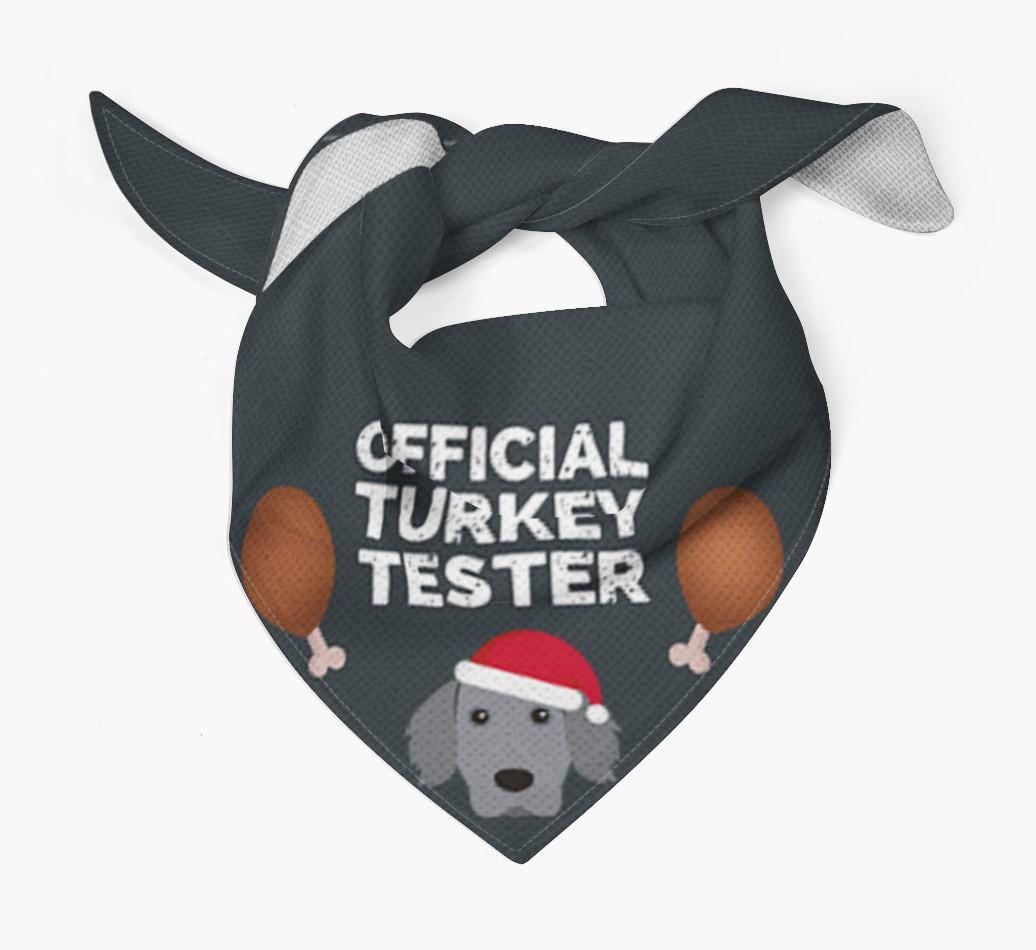 Official Turkey Tester : Personalized {breedFullName} Christmas Bandana