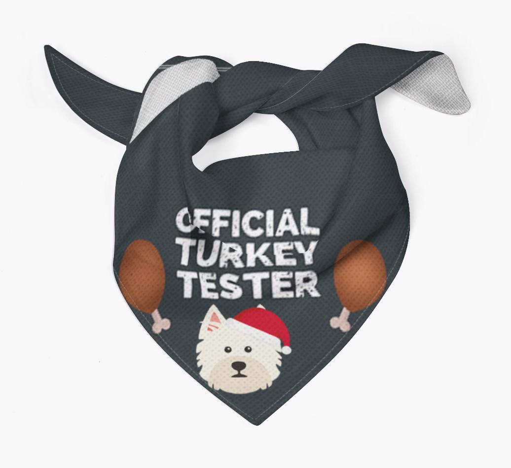 Official Turkey Tester : Personalized {breedFullName} Christmas Bandana
