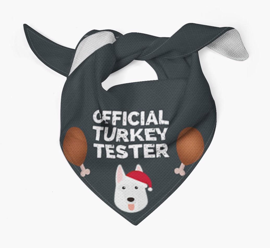 Official Turkey Tester : Personalized {breedFullName} Christmas Bandana