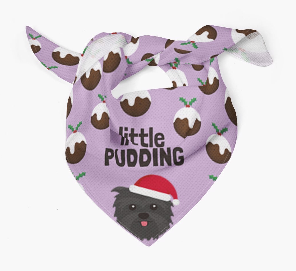 Little Pudding : Personalized {breedFullName} Christmas Bandana