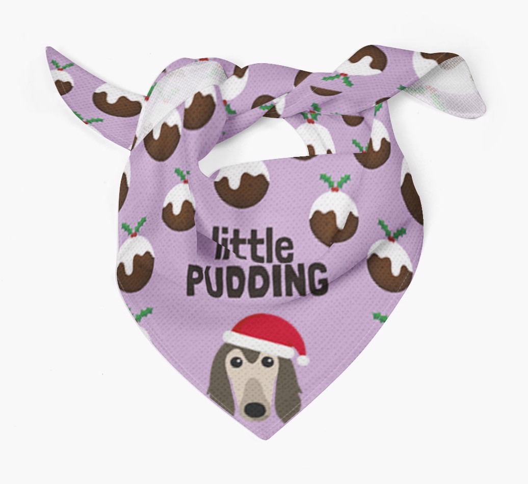 Little Pudding : Personalized {breedFullName} Christmas Bandana