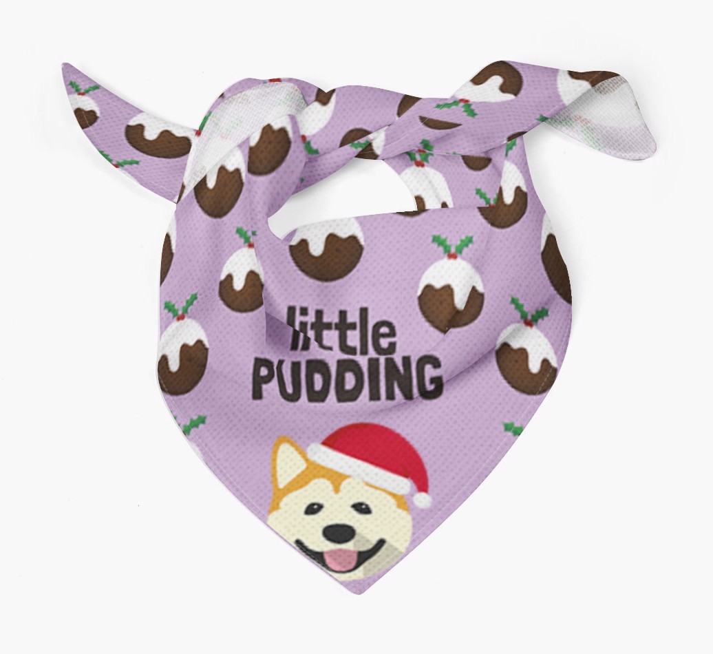 Little Pudding : Personalised {breedFullName} Christmas Bandana