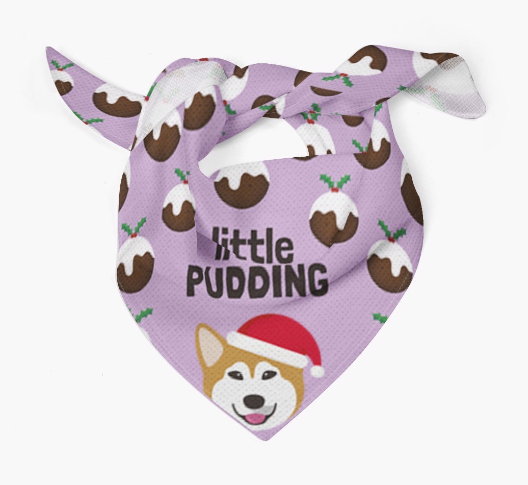 Little Pudding : Personalized {breedFullName} Christmas Bandana