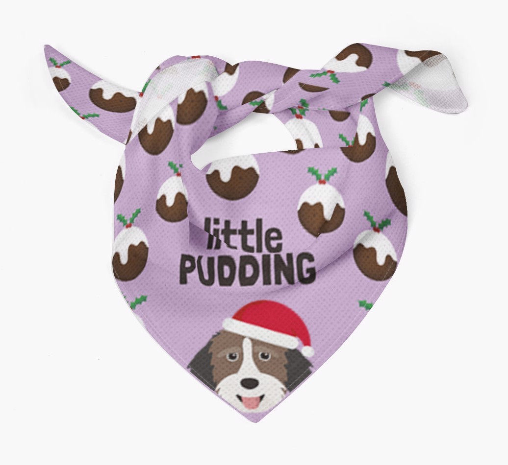 Little Pudding : Personalized {breedFullName} Christmas Bandana