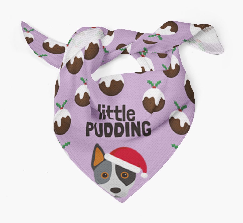 Little Pudding : Personalized {breedFullName} Christmas Bandana
