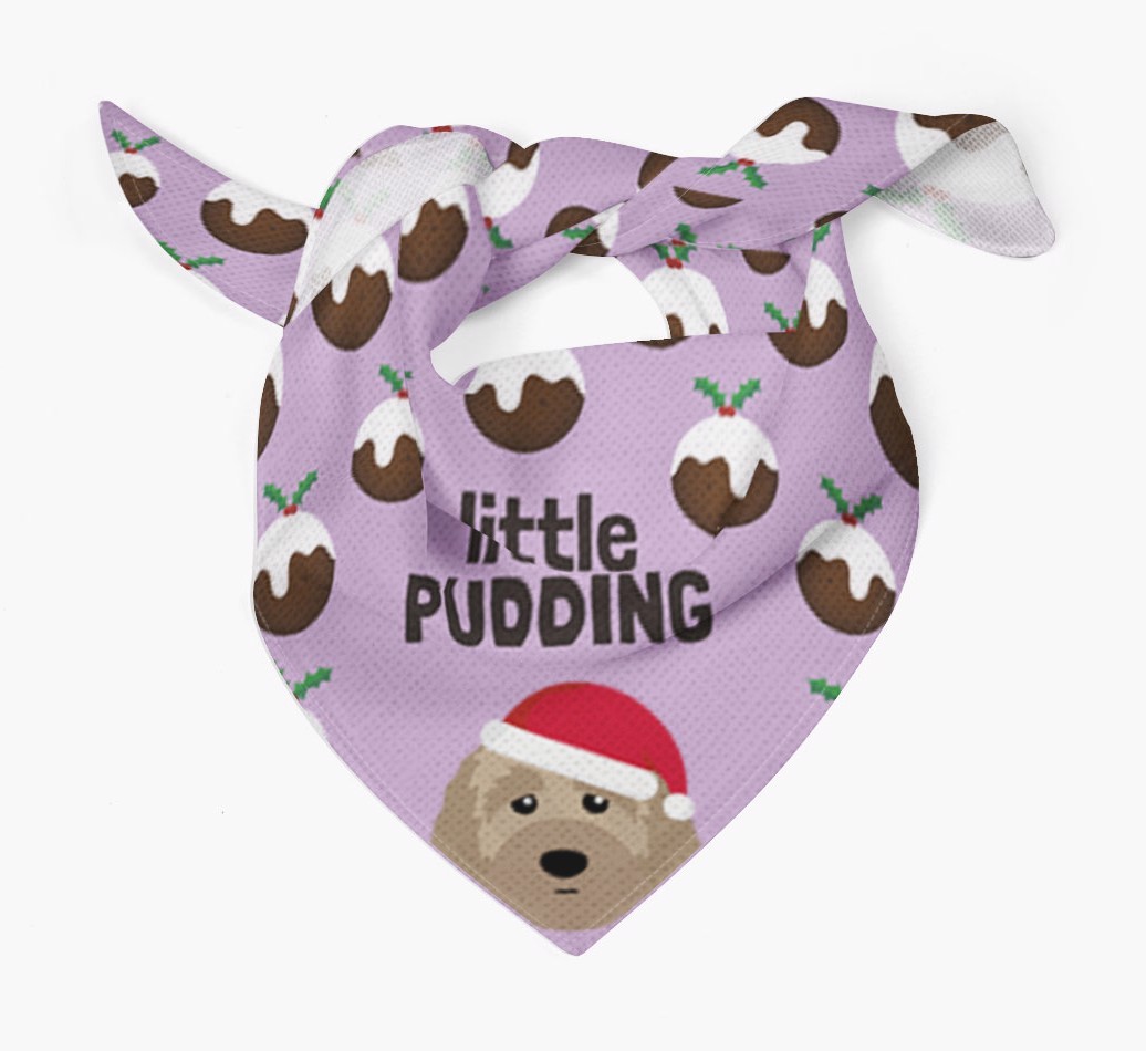 Little Pudding : Personalized {breedFullName} Christmas Bandana