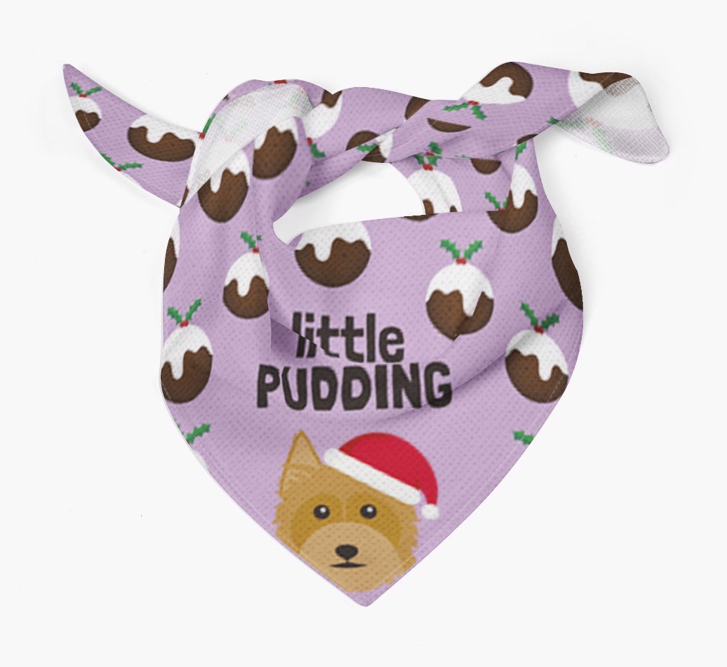 Little Pudding : Personalized {breedFullName} Christmas Bandana
