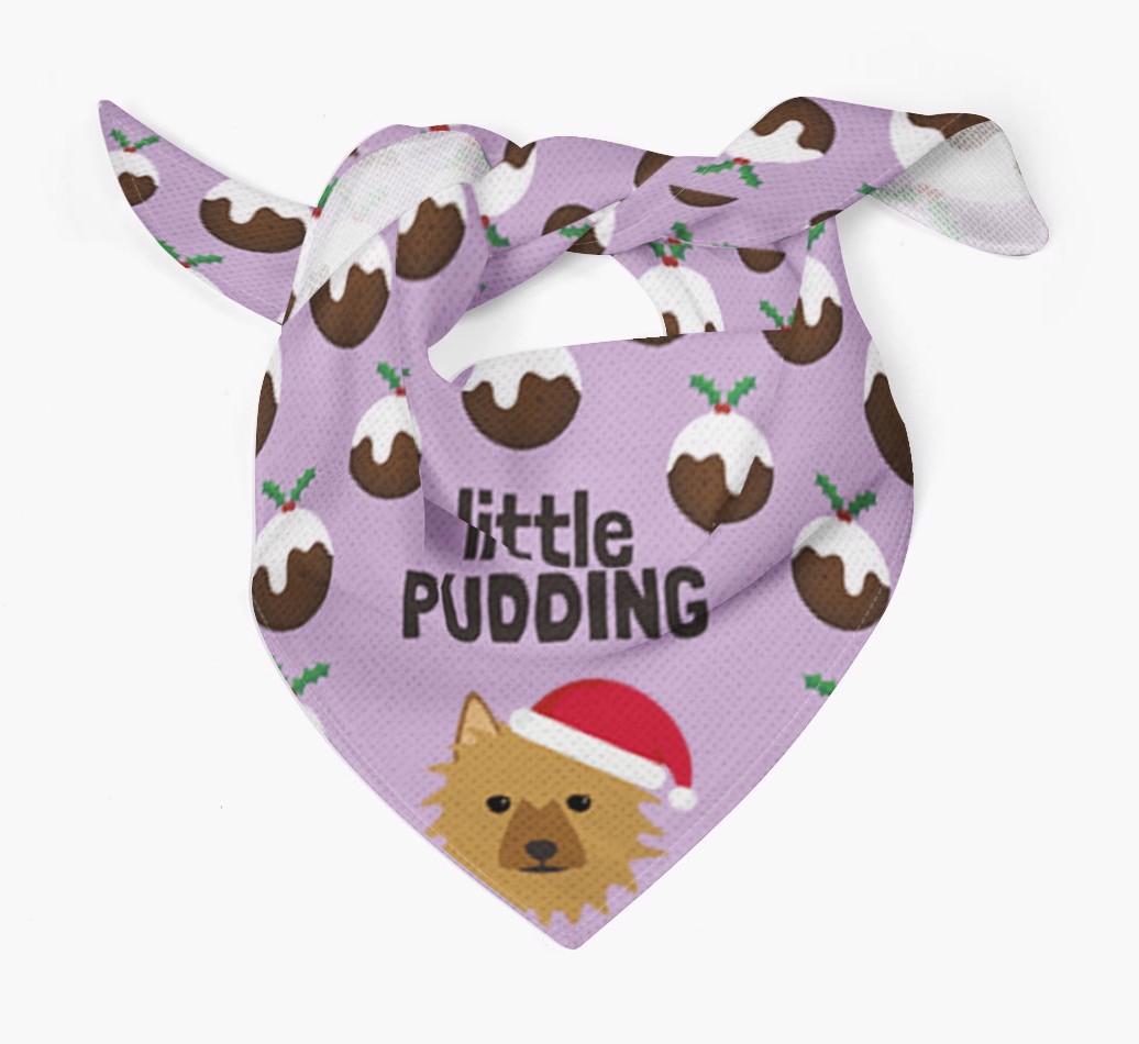 Little Pudding : Personalized {breedFullName} Christmas Bandana