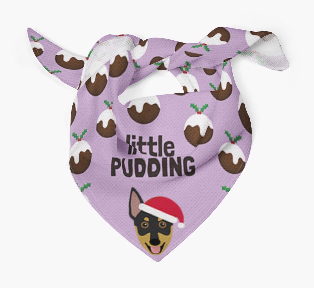 Little Pudding : Personalized {breedFullName} Christmas Bandana
