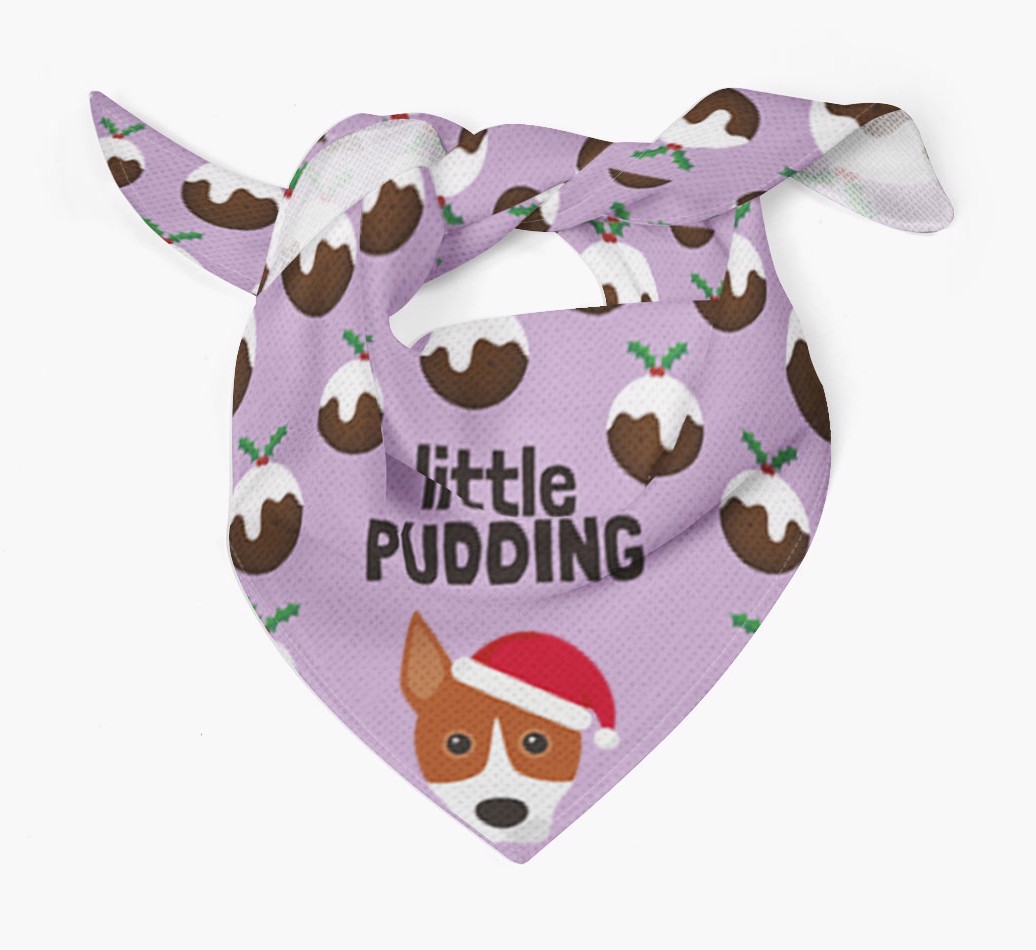 Little Pudding : Personalized {breedFullName} Christmas Bandana