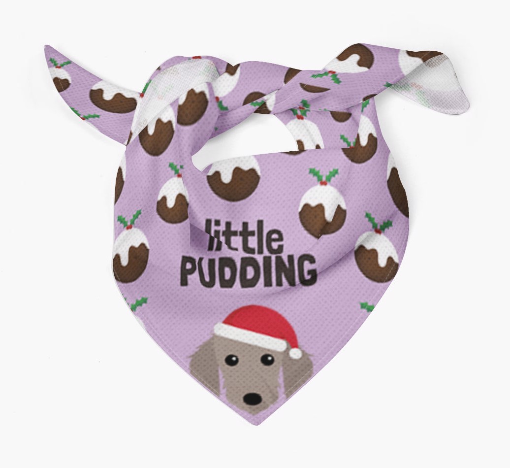 Little Pudding : Personalized {breedFullName} Christmas Bandana