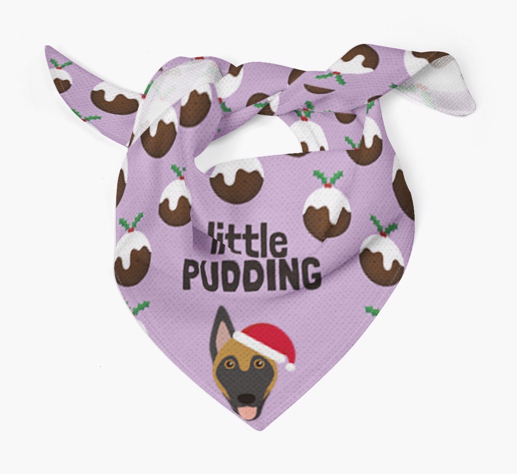 Little Pudding : Personalized {breedFullName} Christmas Bandana