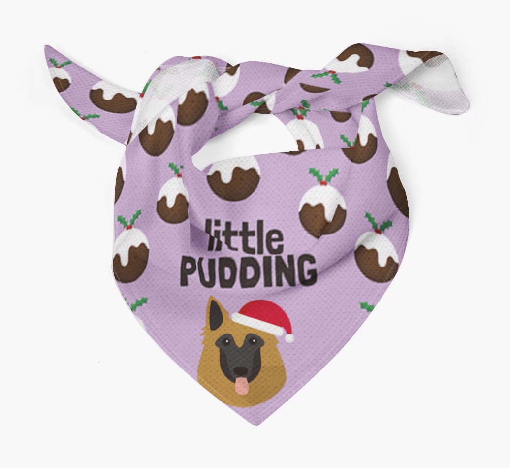 Little Pudding : Personalised {breedFullName} Christmas Bandana