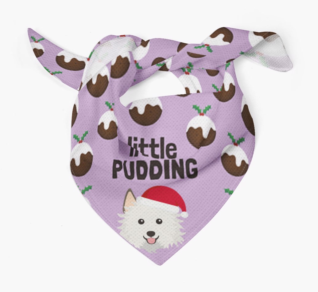Little Pudding : Personalized {breedFullName} Christmas Bandana
