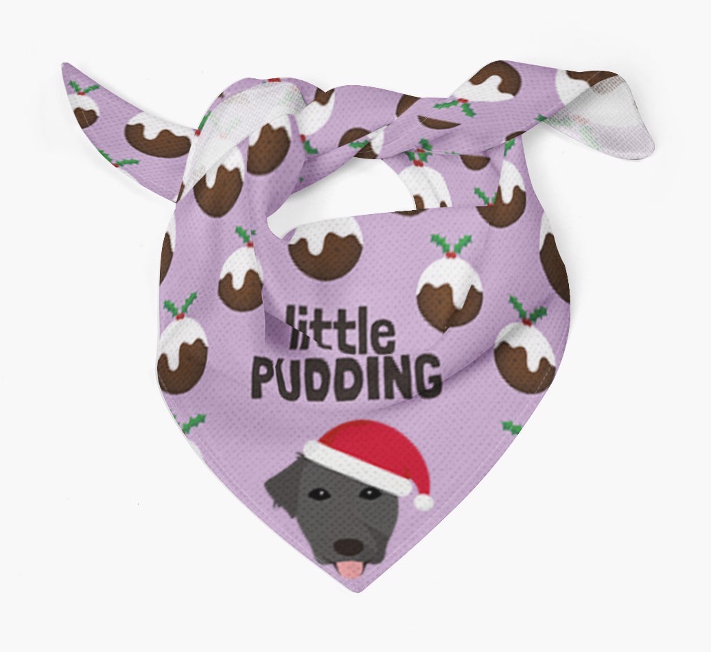 Little Pudding : Personalized {breedFullName} Christmas Bandana