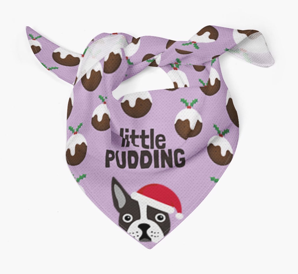 Little Pudding : Personalized {breedFullName} Christmas Bandana
