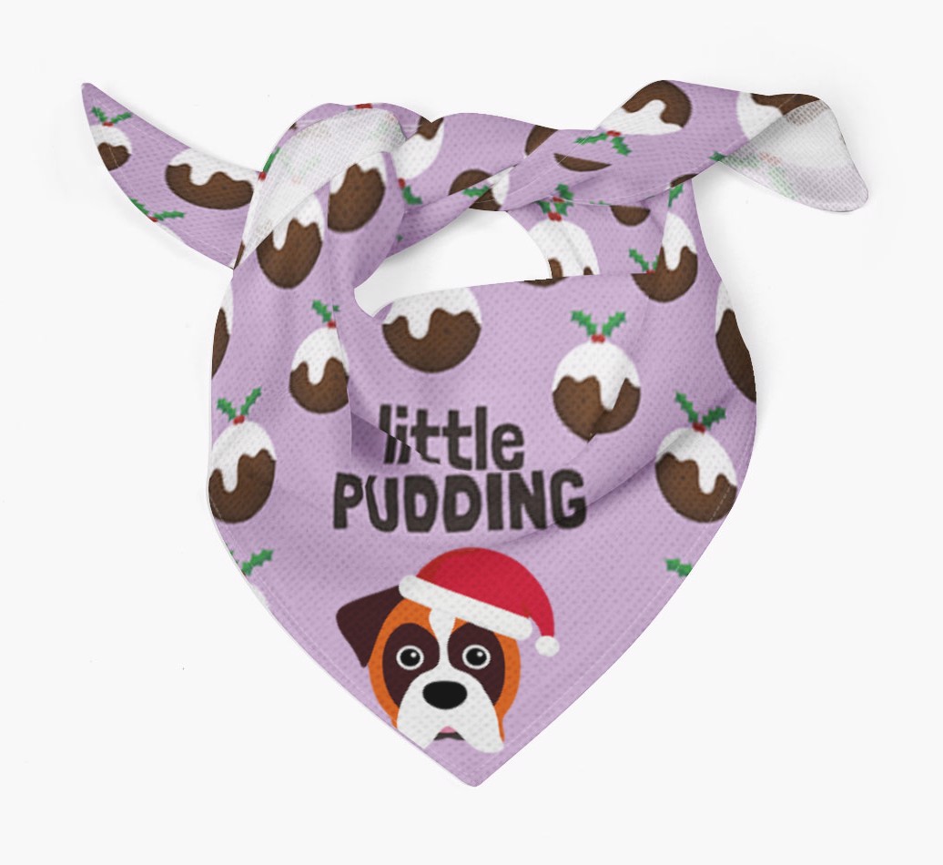 Little Pudding : Personalised {breedFullName} Christmas Bandana
