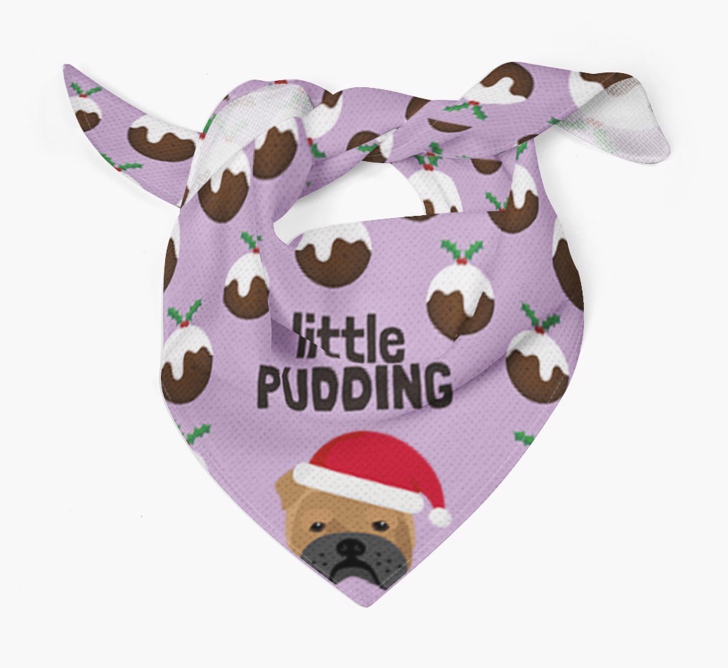 Little Pudding : Personalized {breedFullName} Christmas Bandana