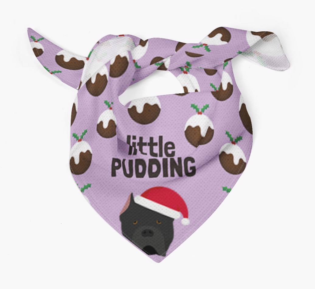 Little Pudding : Personalized {breedFullName} Christmas Bandana