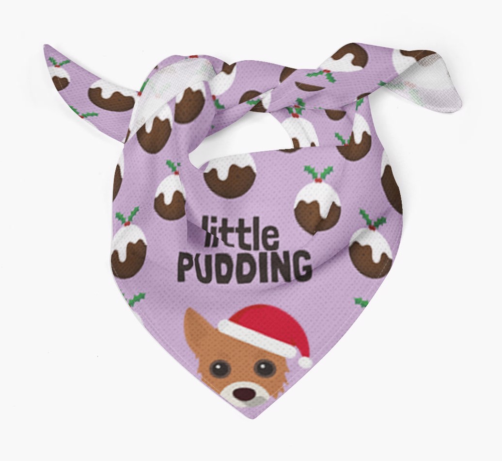 Little Pudding : Personalised {breedFullName} Christmas Bandana