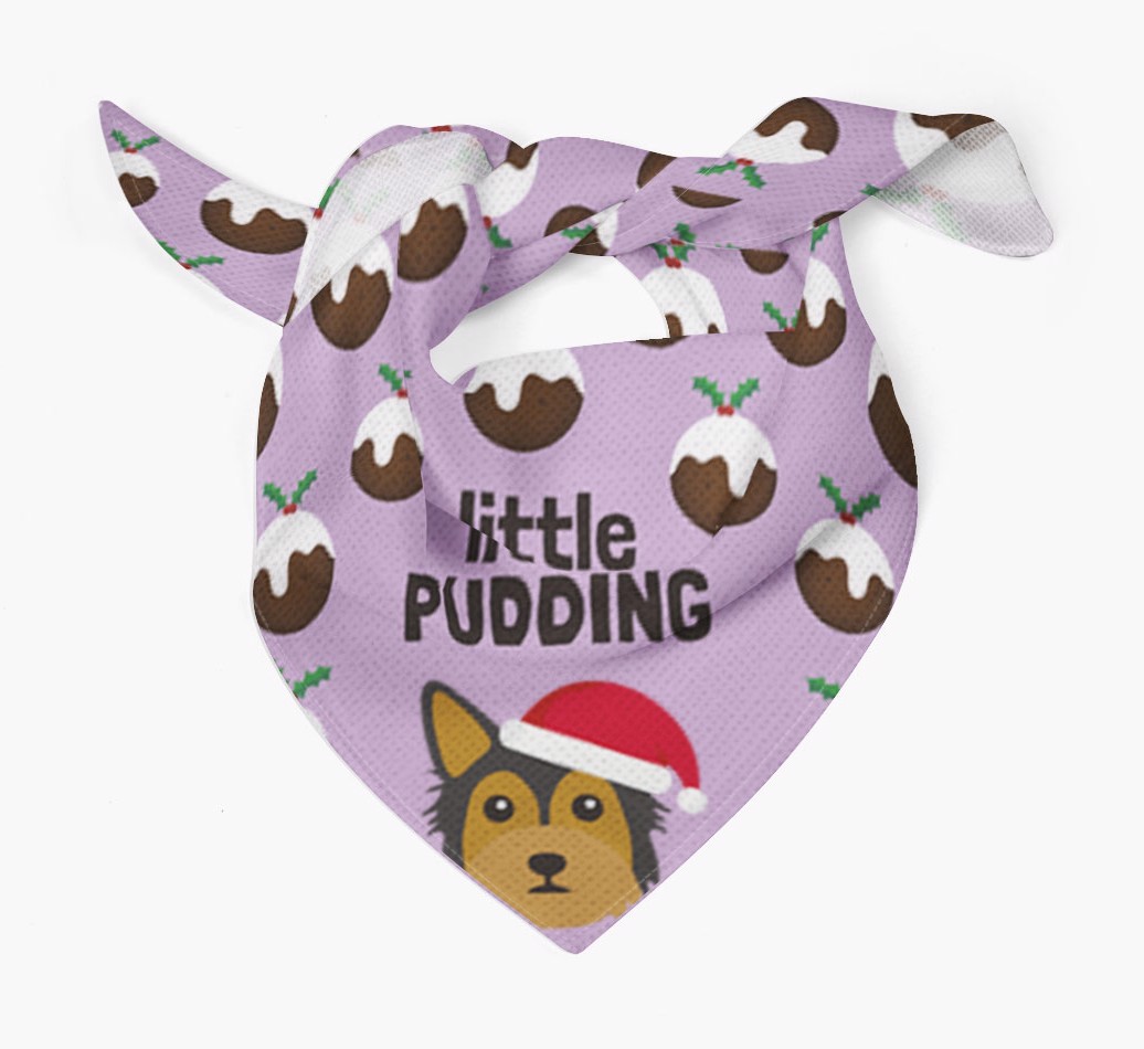 Little Pudding : Personalized {breedFullName} Christmas Bandana