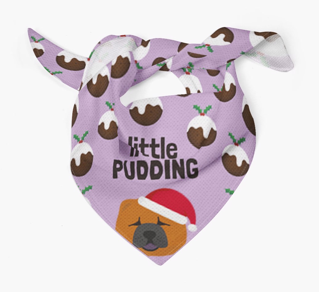 Little Pudding : Personalised {breedFullName} Christmas Bandana