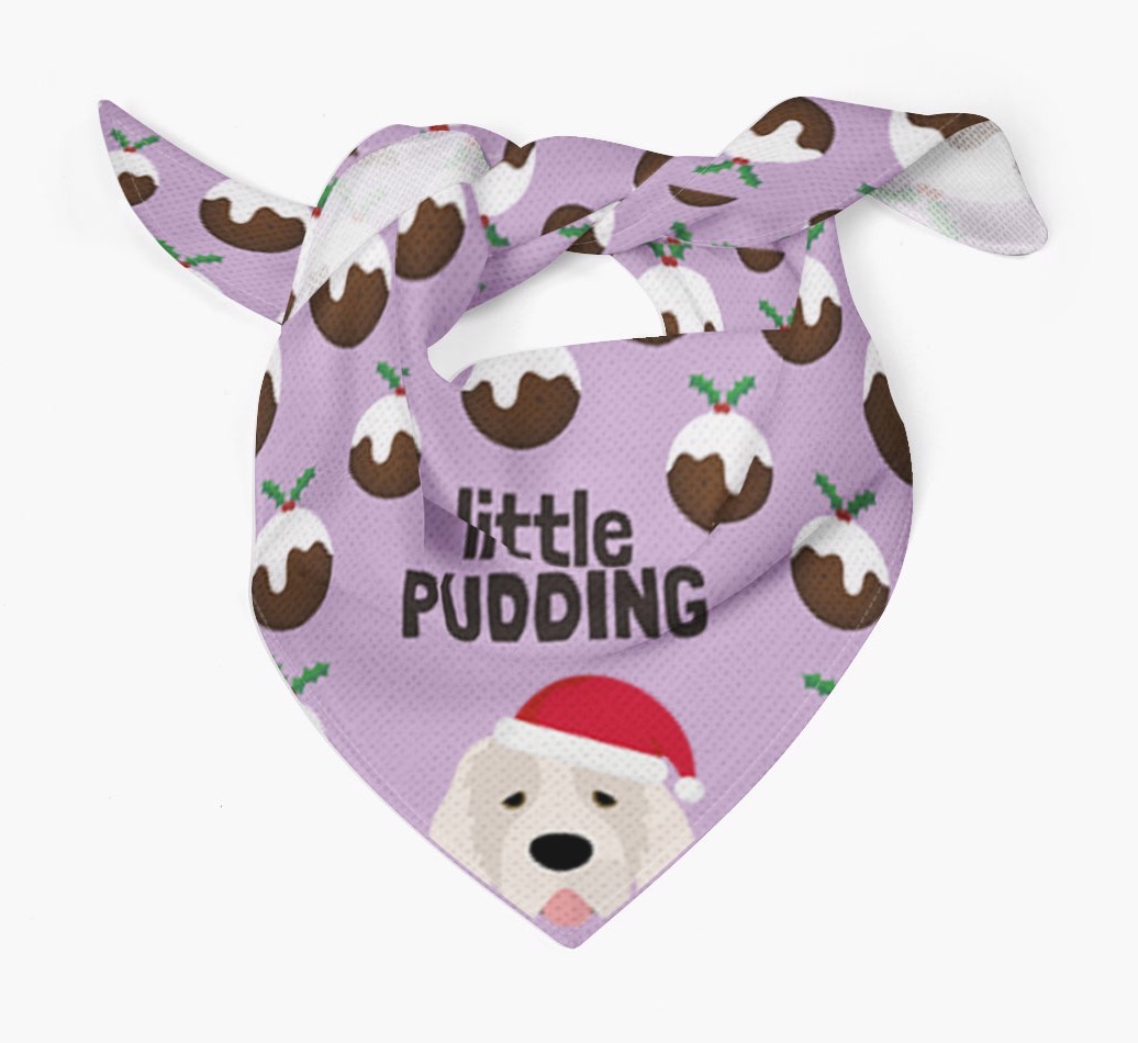 Little Pudding : Personalized {breedFullName} Christmas Bandana