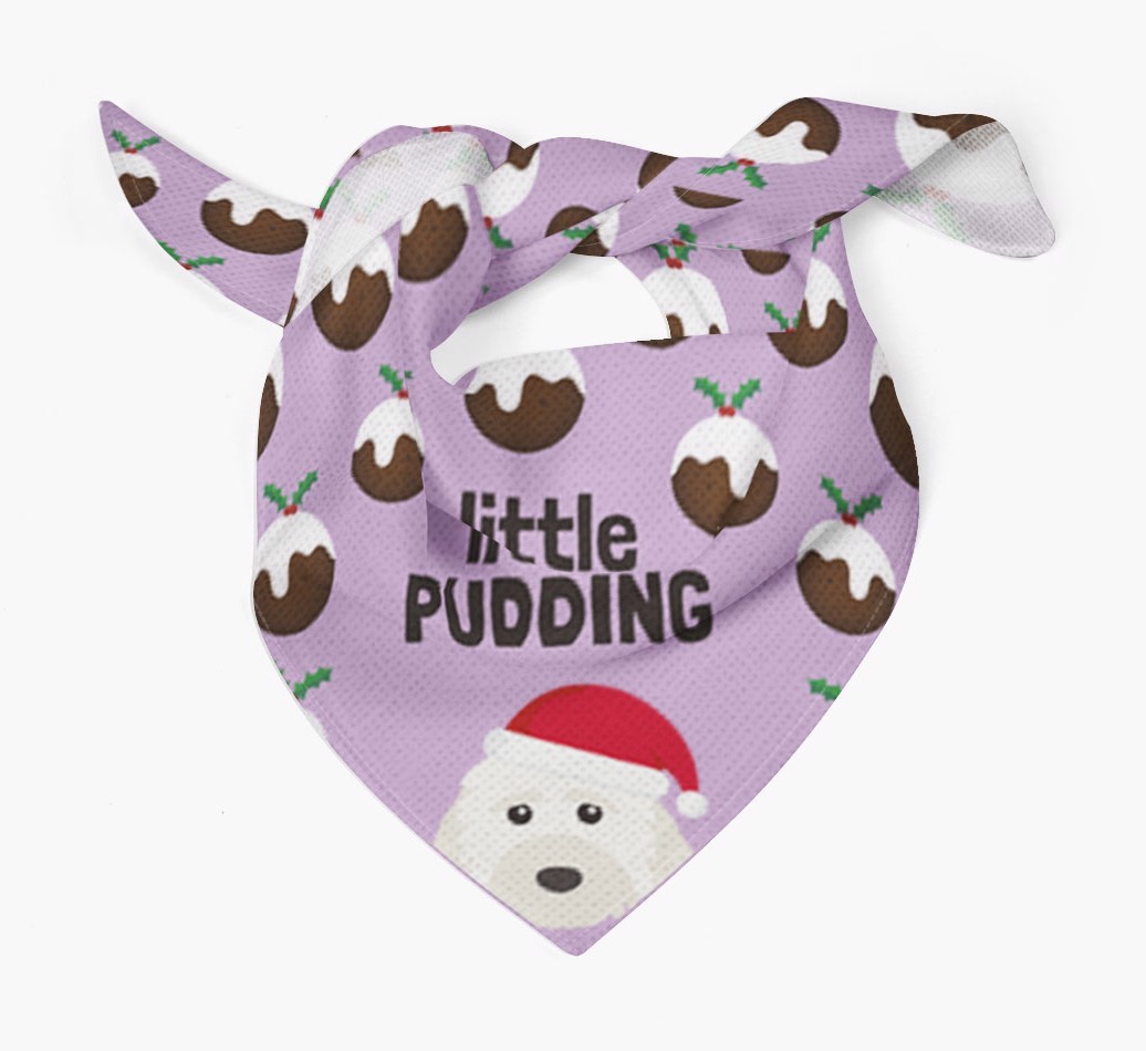 Little Pudding : Personalized {breedFullName} Christmas Bandana