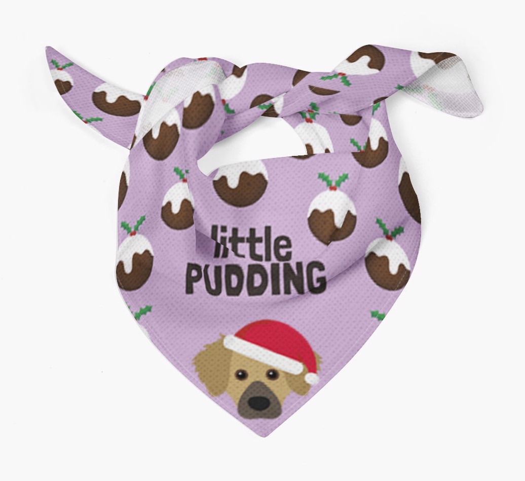 Little Pudding : Personalised {breedFullName} Christmas Bandana
