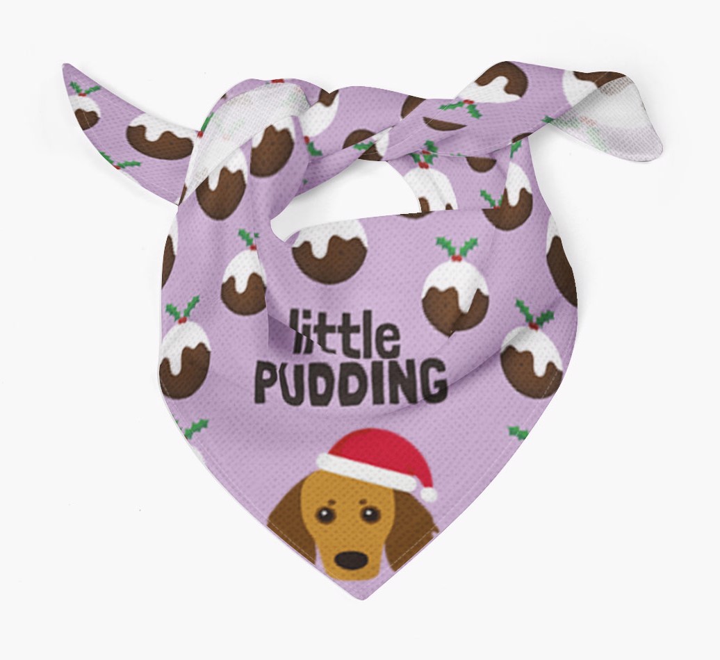 Little Pudding : Personalised {breedFullName} Christmas Bandana