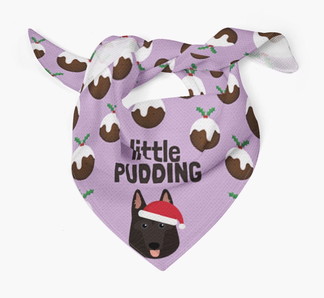 Little Pudding : Personalized {breedFullName} Christmas Bandana