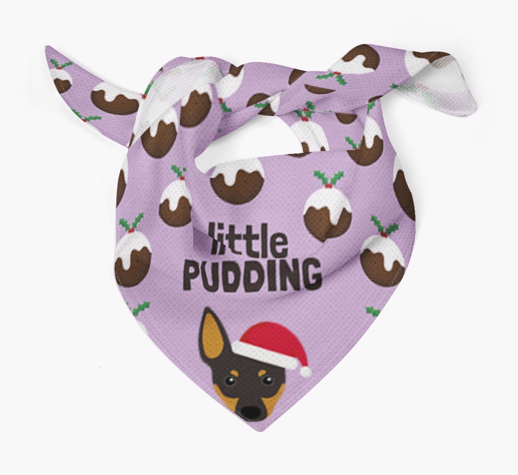 Little Pudding : Personalized {breedFullName} Christmas Bandana