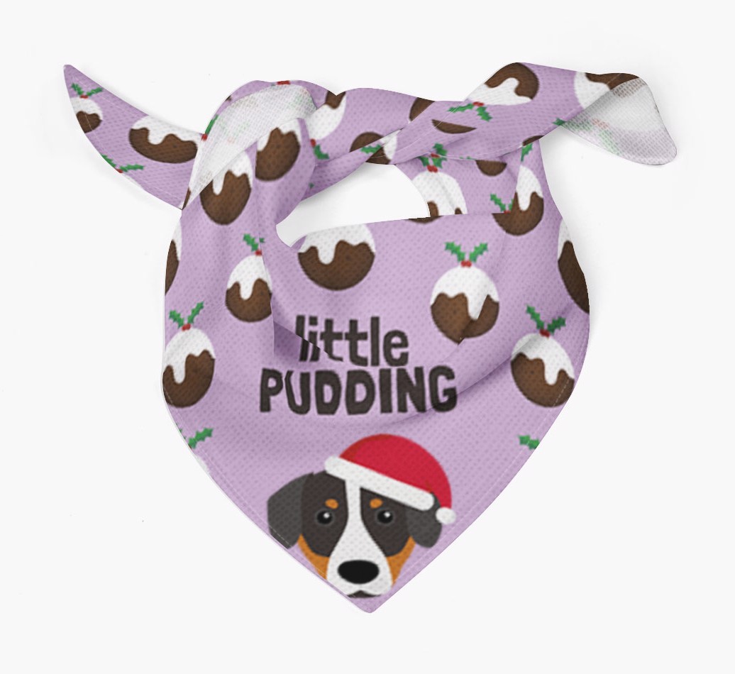Little Pudding : Personalized {breedFullName} Christmas Bandana