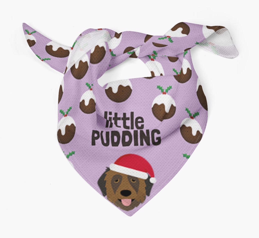 Little Pudding : Personalised {breedFullName} Christmas Bandana